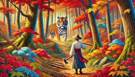  The Woodcutter and the Tiger - A Mystical Tale About Kindness and Unexpected Rewards!